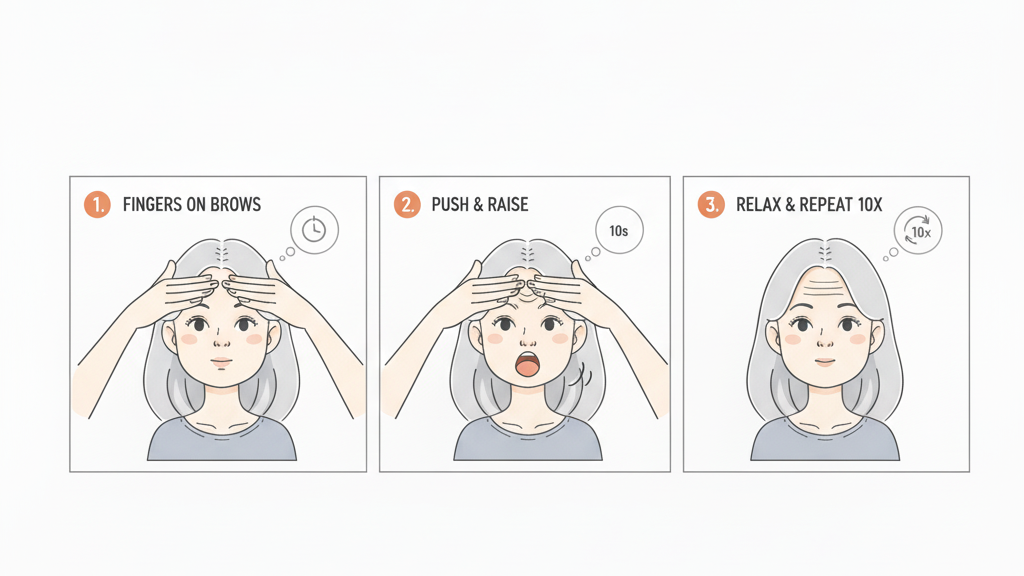 Eye brow raiser Proven Exercises to Reduce Face Fat at Home